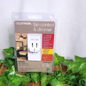 Lutron. Skylark White Fan Control & Dimmer. NWT